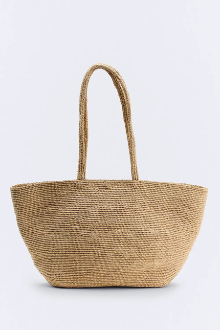 Bolso Shopper Rafia Natural Silueteado Ss26 Eseoese 1 L
