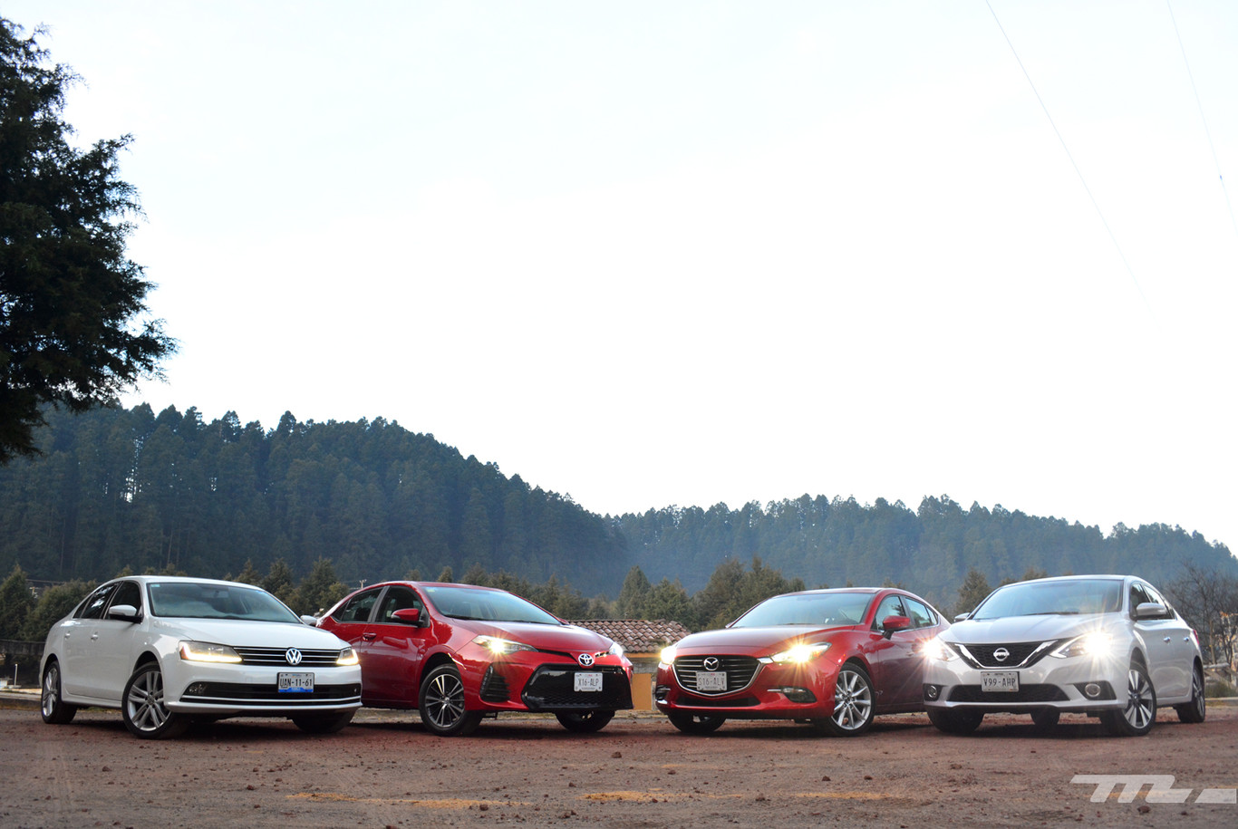 Comparativa: Mazda3 vs. Nissan Sentra vs. Toyota Corolla vs. Volkswagen Jetta (I)
