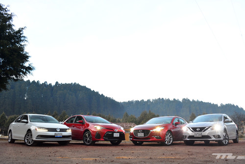 Comparativa: Mazda3 vs. Nissan Sentra vs. Toyota Corolla vs. Volkswagen Jetta (I)