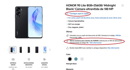 Honor 90 Lite Pantallazo