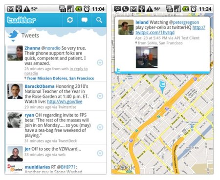 Twitter lanza su cliente oficial para Android, pero sólo para versión 2.1