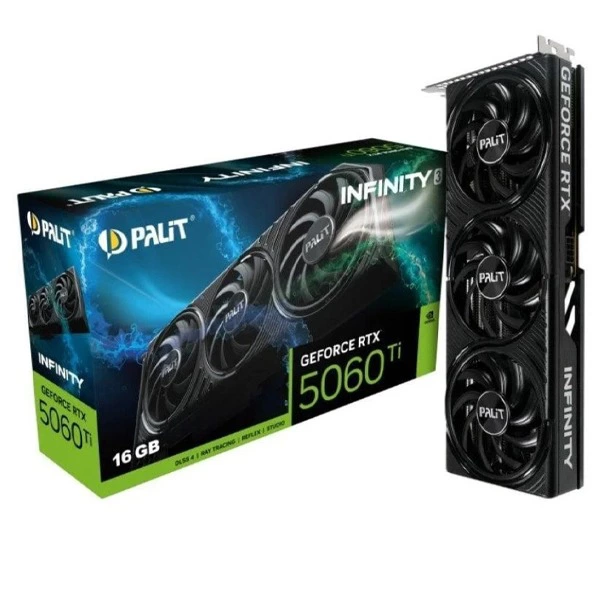 Tarjeta Gráfica Palit GeForce RTX 5060 Ti Infinity 3 16GB GDDR7 Reflex 2 RTX AI DLSS4