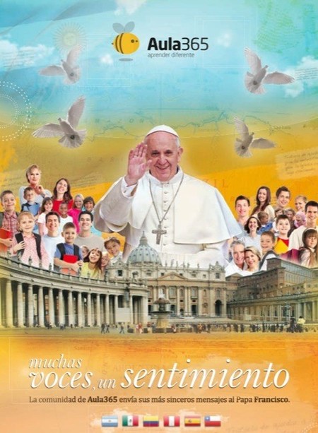 Aula 365 publica el libro con las aportaciones realizadas por la comunidad educativa al Papa Francisco