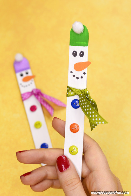 Diy Navidad 16 Muneco Nieve Palito Polos