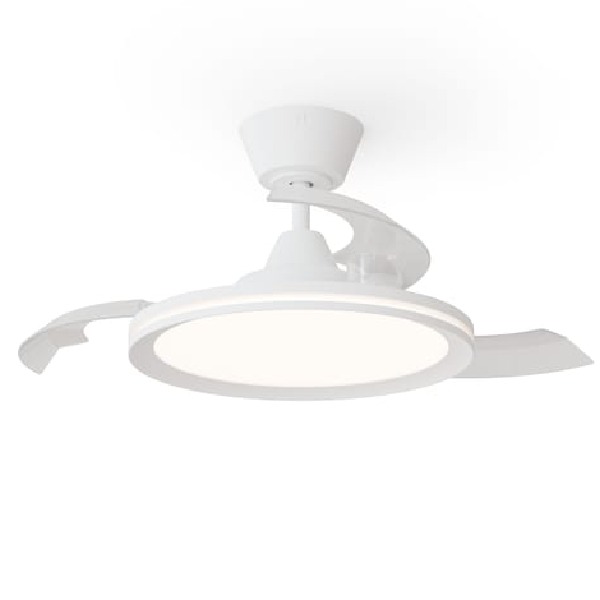 Ventilador de techo con luz retráctil silencioso DC Sulion Astro S Xtra blanco 89 cm
