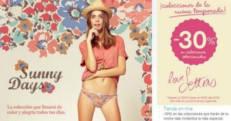 Colecciones seleccionadas con un descuento del 30% en women'secret para celebrar San Valentín
