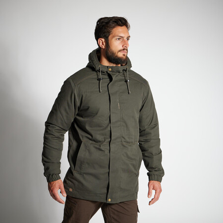 Chaqueta Solognac 100 Hombre Calida Polar Perlante Verde