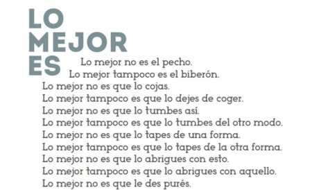 "Lo mejor no es el pecho, ni tampoco el biberón": el cartel visto en el pediatra que se está haciendo famoso