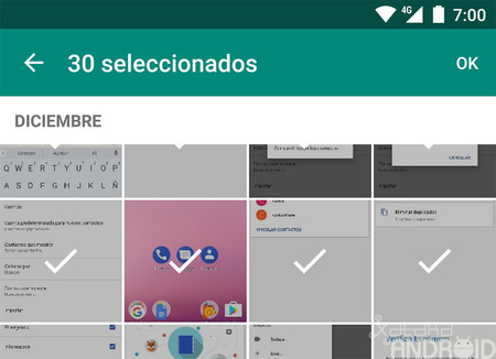 WhatsApp para Android ahora te permite enviar hasta 30 fotos de golpe