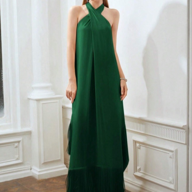 MOTF X Nour PREMIUM Vestido Halter Cruzado