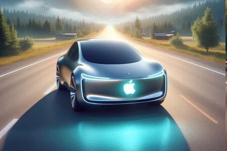 DALL-E 3 AI で生成された未来的な Apple Car コンセプト