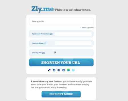 Zly.me, sencillo acortador de direcciones