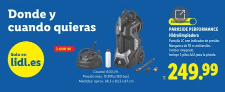 Hidrolimpiadora Parkside Lidl Folleto