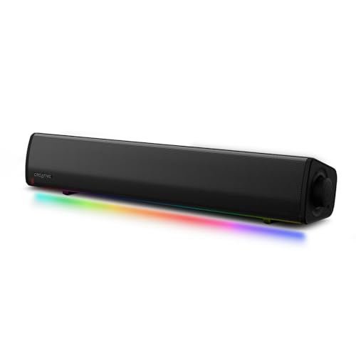 Creative Sound Blaster GS3 (Nero) Compact Gaming Sound Bar with RGB and SuperWide Technology