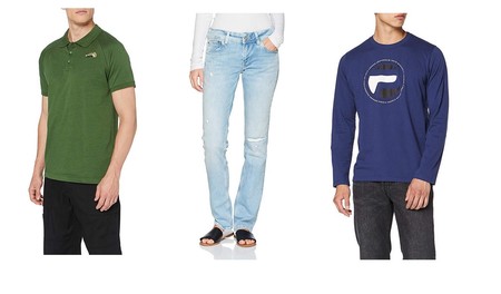 Chollos en tallas sueltas de pantalones, polos y camisetas de marcas como The North Face, Levi`s o Pepe Jeans en Amazon por menos de 30 euros