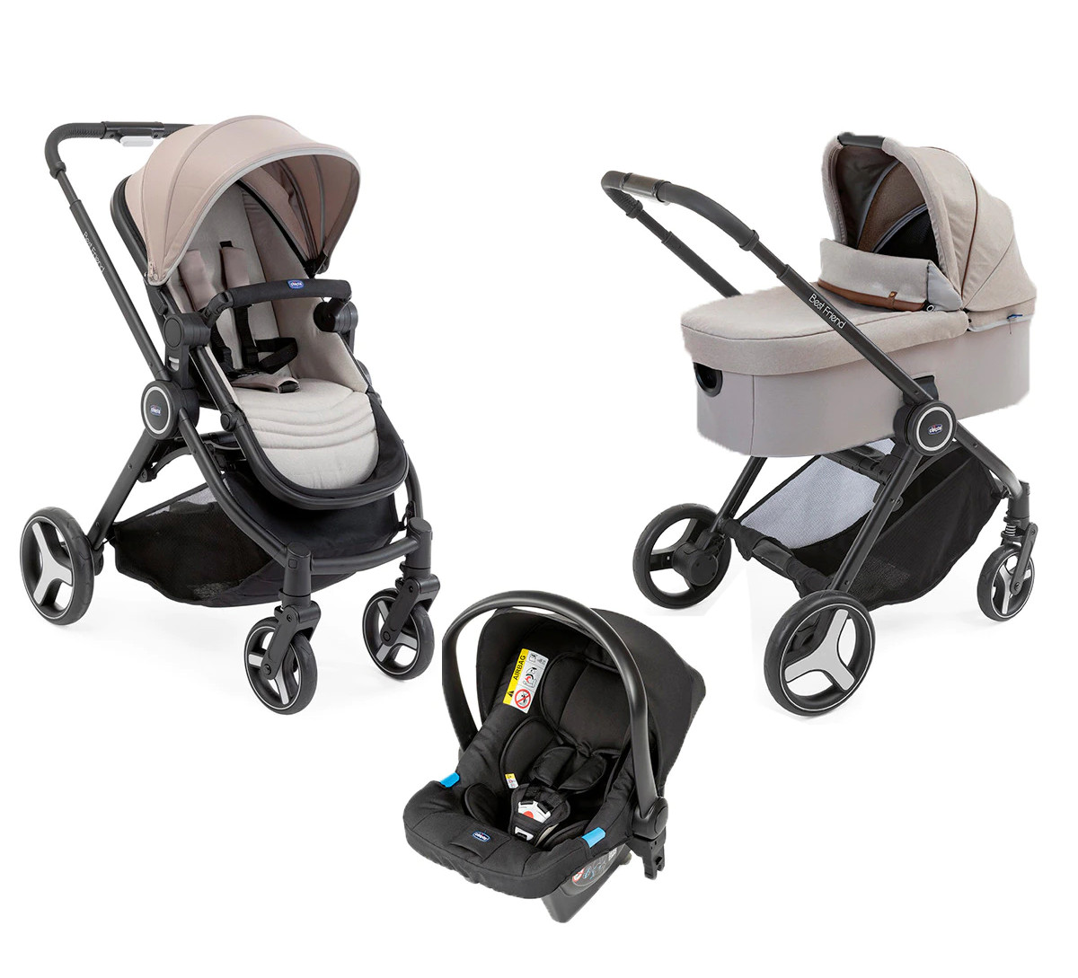 Coche trio Chicco Best Friend Plus Desert Taupe beige