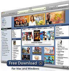 Éxito de las películas en la tienda iTunes