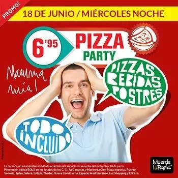 Muerde la Pasta repite su 'Pizza Party' este miércoles 18 de junio