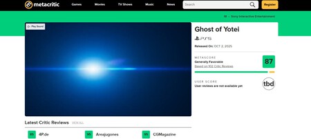 Ghost Yotei Calificaciones Metacritic