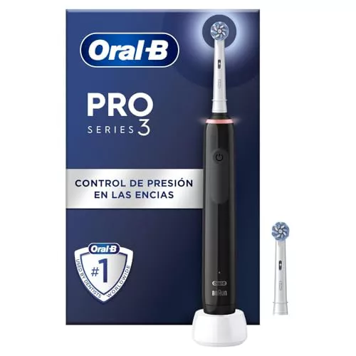 Oral-B Pro 3 3000 Cepillo de Dientes Eléctrico con Mango Recargable y 2 Cabezales