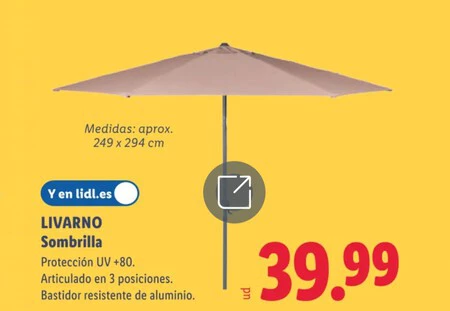 Sombrilla Catalogo Lidl