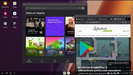 PC 上の Samsung DeX (有線)