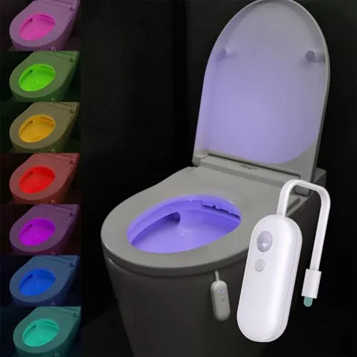 ABOHU LED Luz de Inodoro de 16 Colores con Detección de Movimiento del Sensor Automático