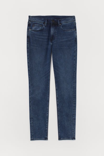 Vaqueros de cinco bolsillos en denim lavado de mezcla elástica suave de lyocell Tencel™ que mantiene la forma.