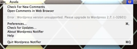 WordPress Notifier disponible para Mac OS X