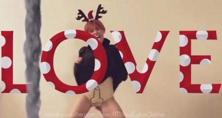 Miley Cyrus nos felicita la navidad con un pene