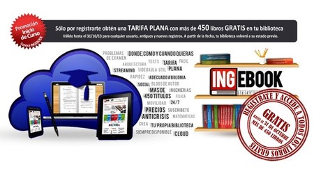 Aprovecha la promoción 'inicio de curso' de Ingebook para consultar gratis más de 450 libros online