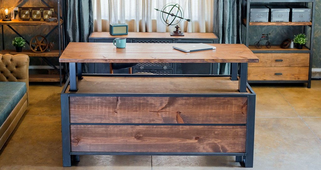 XDesk Vintage, una gama de escritorios con sistema de elevación y