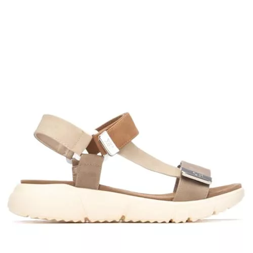 XTI - Sandalia Mujer Taupe - Calzado Cómodo y Versátil - Moda casual - Modelo 14411207 (Talla 38)