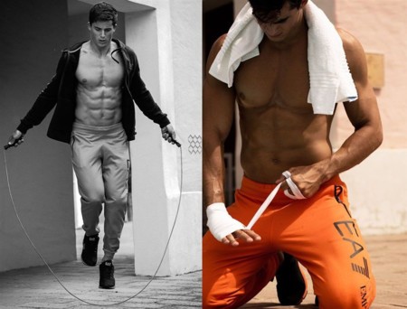 Una rutina poderosa y las prendas de EA7 puede que te hagan lucir como Pietro Boselli