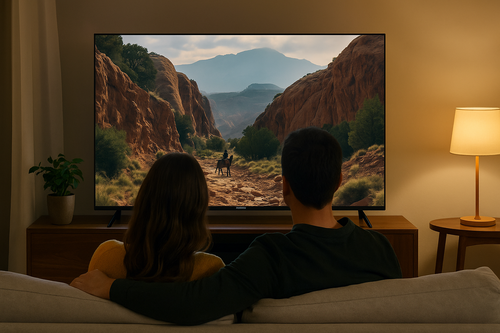 viendo película en TV Samsung