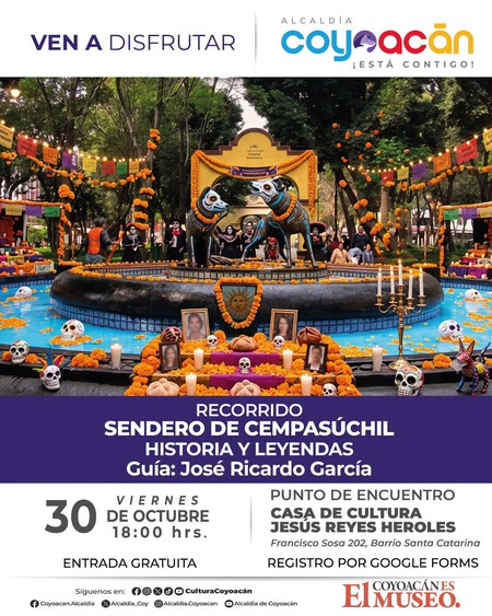 Día de Muertos en Coyoacán 2026: ofrenda monumental, festival de cacao y actividades gratis por día