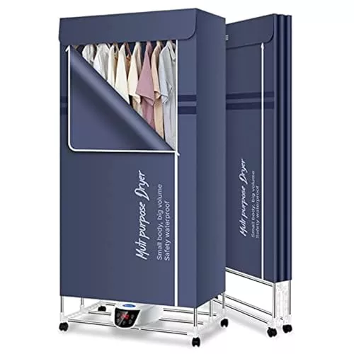 Tendedero eléctrico para Interiores - Tendedero calefactable de 2300 W con Funda | Tendedero eléctrico Plegable | Tendedero calefactable de 3 Niveles de bajo Consumo