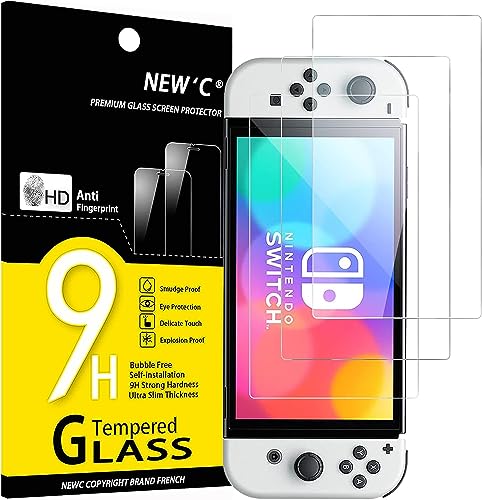 NEW'C 3 Piezas, Protector Pantalla para Nintendo Switch (modelo OLED)