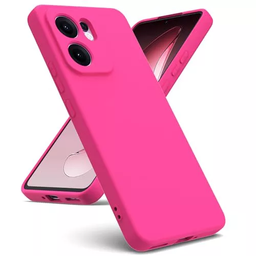 Oududianzi - Funda Compatible con OPPO Reno 13 FS 5G / OPPO Reno 13 F 5G/4G [Carcasa de Silicona Líquida][Interior de Microfibra] Carcasa Antigolpes Protección Gel Ultra Suave Funda - Barbie en Polvo
