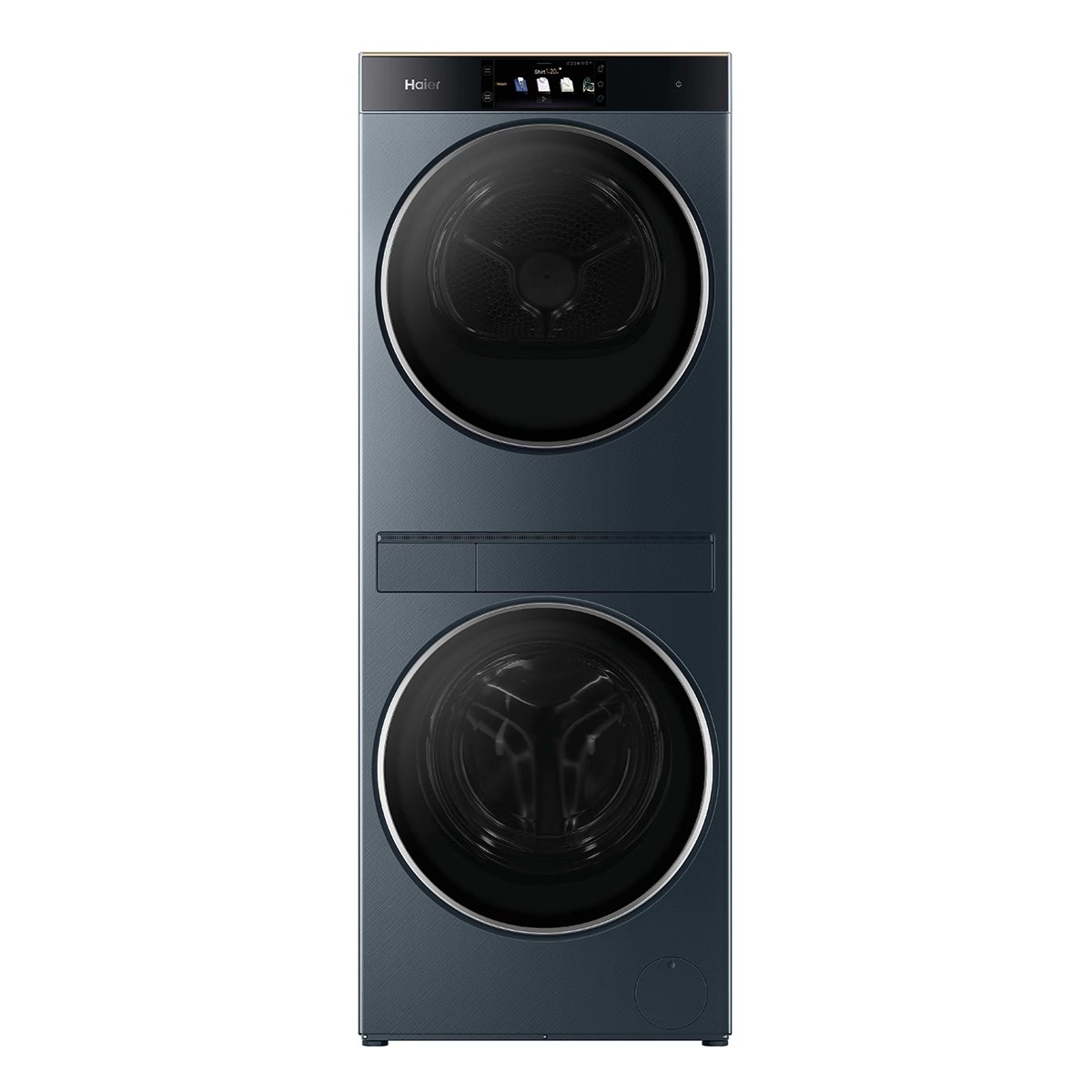 Torre de lavado y secado Haier 10kg/8kg 1400 rpm con IA, Motor Direct Motion y Bomba de Calor, Couture Care - CLC108-GNU1-S - Antracita

