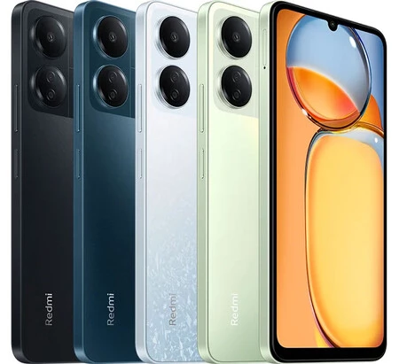 Redmi 13Cの色: ミッドナイトブラック、ネイビーブルー、グレイシャーホワイト、クローバーグリーン