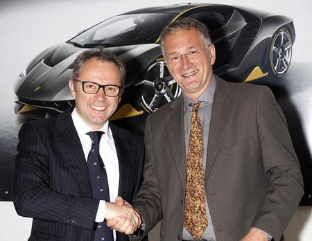 Stefano Domenicali, CEO de Lamborghini, y el Dr. Ferrari