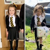 La fotografía viral de una niña tras su primer día de colegio, que nos demuestra lo dura que puede ser la "vuelta al cole"