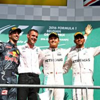 Una más para Nico Rosberg en un accidentado GP de Bélgica de F1