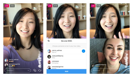 Instagram ya prueba "go live with a friend" para invitar a otro amigo a tus directos