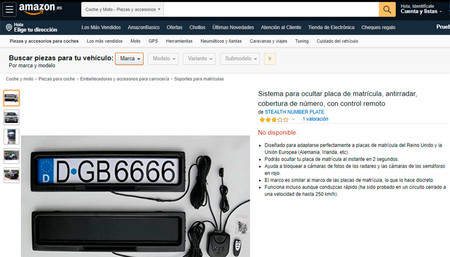 Sistema de ocultación de matrícula