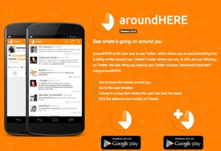 aroundHERE, una app para ver los tweets publicados a tu alrededor