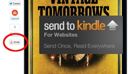 Amazon lanza su botón para enviar contenido al Kindle desde un sitio web