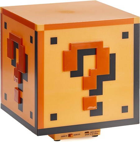Paladone- Super Mario Brothers Lámpara del bloque de interrogante, se enciende al pulsarla!