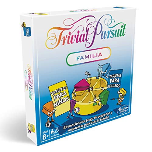Juego de Mesa Trivial Pursuit Edición Familiar, Juego de Preguntas para Noche de Juegos en Familia, Juegos de Mesa a Partir de 8 Años